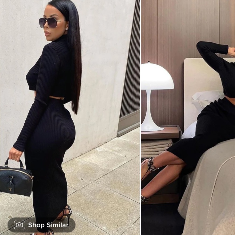 Fashion nova never worn only tried on both sweater and skirt